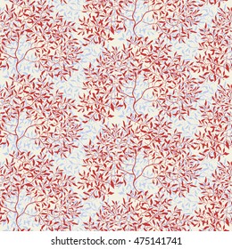 Flowering grass summer design - vector seamless pattern