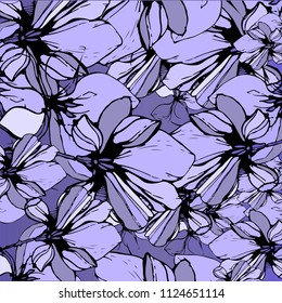 Flowering irises pattern. Mixed media artwork for textiles, fabrics, souvenirs, packaging and greeting cards.