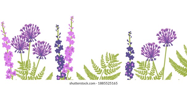 Flowering meadow decorative background background