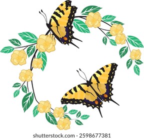 flowering plants with butterflies 4
