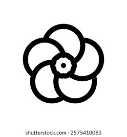 Flowering quince. Editable stroke vector icon.