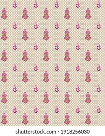 flowering trees seamless colorful pattern design