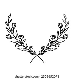 floração galho ícone de design vetor ilustração em vintage e estilo retro que é muito elegante e doce