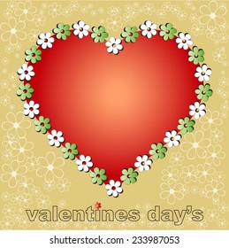 flowering typographic composition for the valentines day