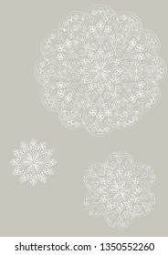 Flower-patterned material like stylized lace