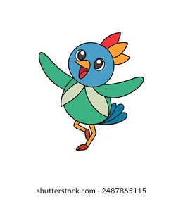 Icono de baile de pájaro Pájaro Pájaro Ilustración vectorial