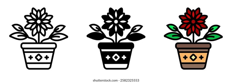 Flowerpot is a container made of clay, plastic, or ceramic, used for planting flowers, herbs, or small decorative plants.