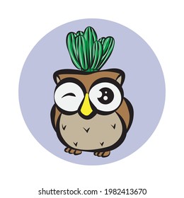  Flowerpot Flower pot Art Cute Animal Design Illustration