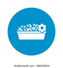 Flowerpot icon.