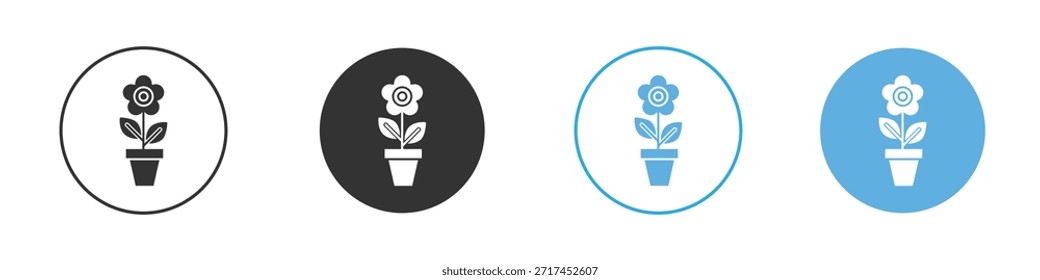 Icono de maceta. Plantilla de diseño de iconos gráficos