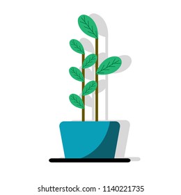flowerpot icon on white background. vector illustration