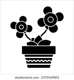 flowerpot icon vector design template