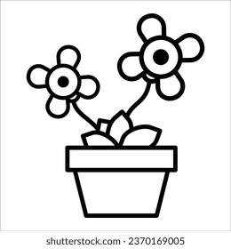 flowerpot icon vector design template