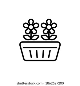 Flowerpot icon in vector. Logotype