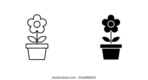 Flowerpot icons pack for apps and web UI designs