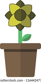 flowerpot icons vector