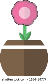 flowerpot icons vector