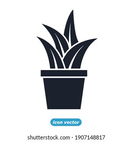 flowerpot office icon. flowerpot for workspace and workplace symbol vector illustration.