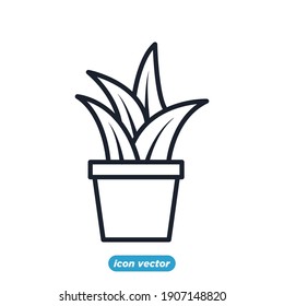 flowerpot office icon. flowerpot for workspace and workplace symbol vector illustration.