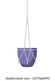 flowerpot on macrame hangers icon