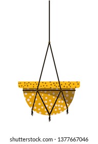 flowerpot on macrame hangers icon
