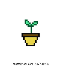Flowerpot pixel art