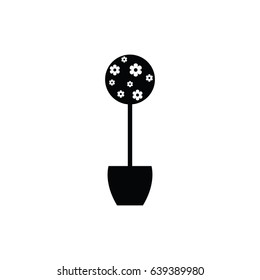 Flowerpot in simple style for web, infographics and creative design. Vector illustration