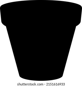 icono de la olla vectorial de flowpot aislado