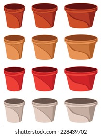 flowerpots illustrations