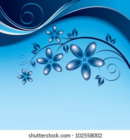 Flowers. Abstract Background. Vector.