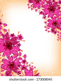 Flowers abstract colorful background. Romantic Flower Background with place for your text