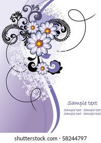 Flowers abstract grunge  background