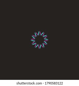 Flowers Abstract logo icon template design in Vector illustration