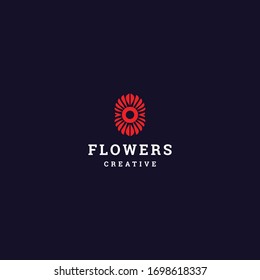 Blumen Abstraktes Logo-Template-Design in der Vektorillustration 