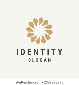 Flowers abstract logo template vector illustration design