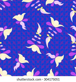 Flowers abstract objects beautiful color background vector illustration