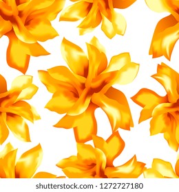 Flowers. Abstract flowers. Seamless pattern of flowers. Seamless background. Vector graphics