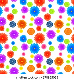 Flowers abstract seamless pattern for your web design