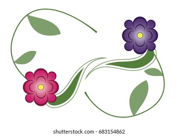 Flowers abstract style minimal Vector
