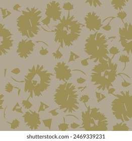 flowers with abstract vibe. Vector illustration of watercolor textured abstract art textile flower design