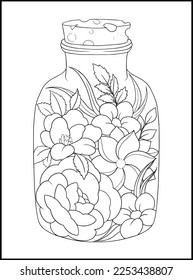 Flowers Adult Coloring Book Pages