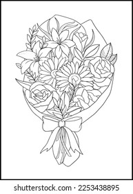 Flowers Adult Coloring Book Pages