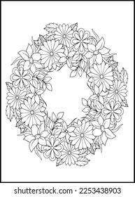 Flowers Adult Coloring Book Pages