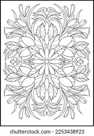 Flowers Adult Coloring Book Pages