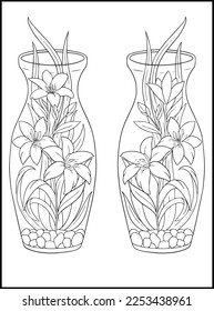 Flowers Adult Coloring Book Pages
