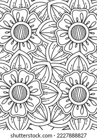 Flowers Adult Coloring Pages for kids