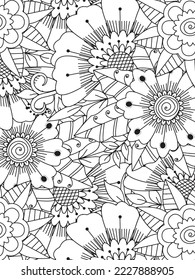 Flowers Adult Coloring Pages for kids