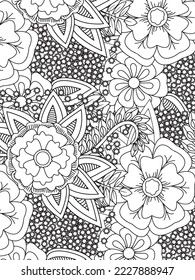 Flowers Adult Coloring Pages for kids