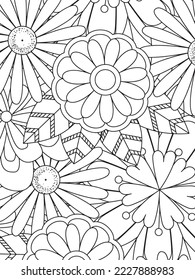 Flowers Adult Coloring Pages for kids