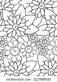 Flowers Adult Coloring Pages for kids